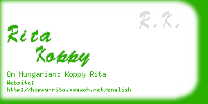 rita koppy business card